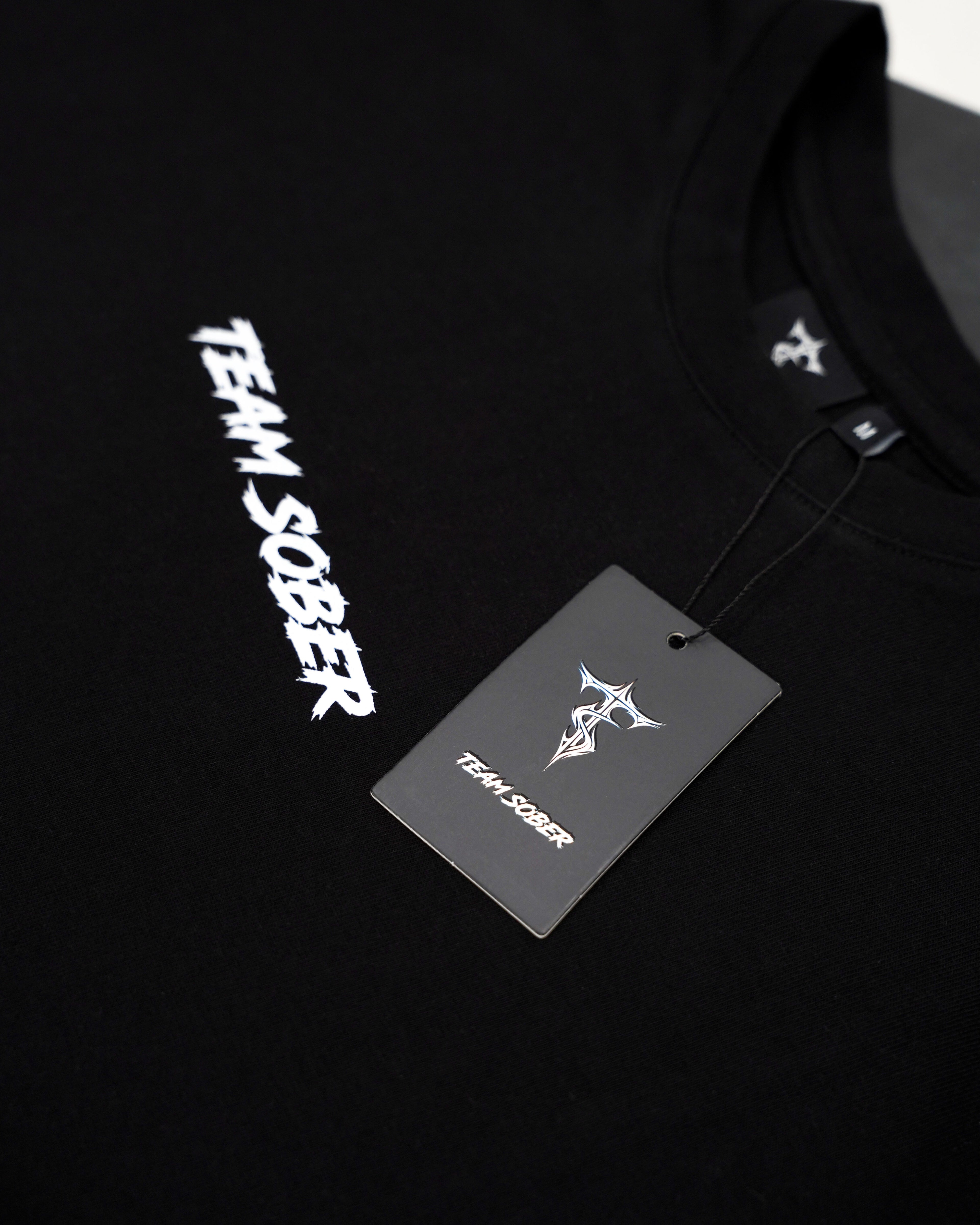 Team Sober Oversized T-Shirt - Black