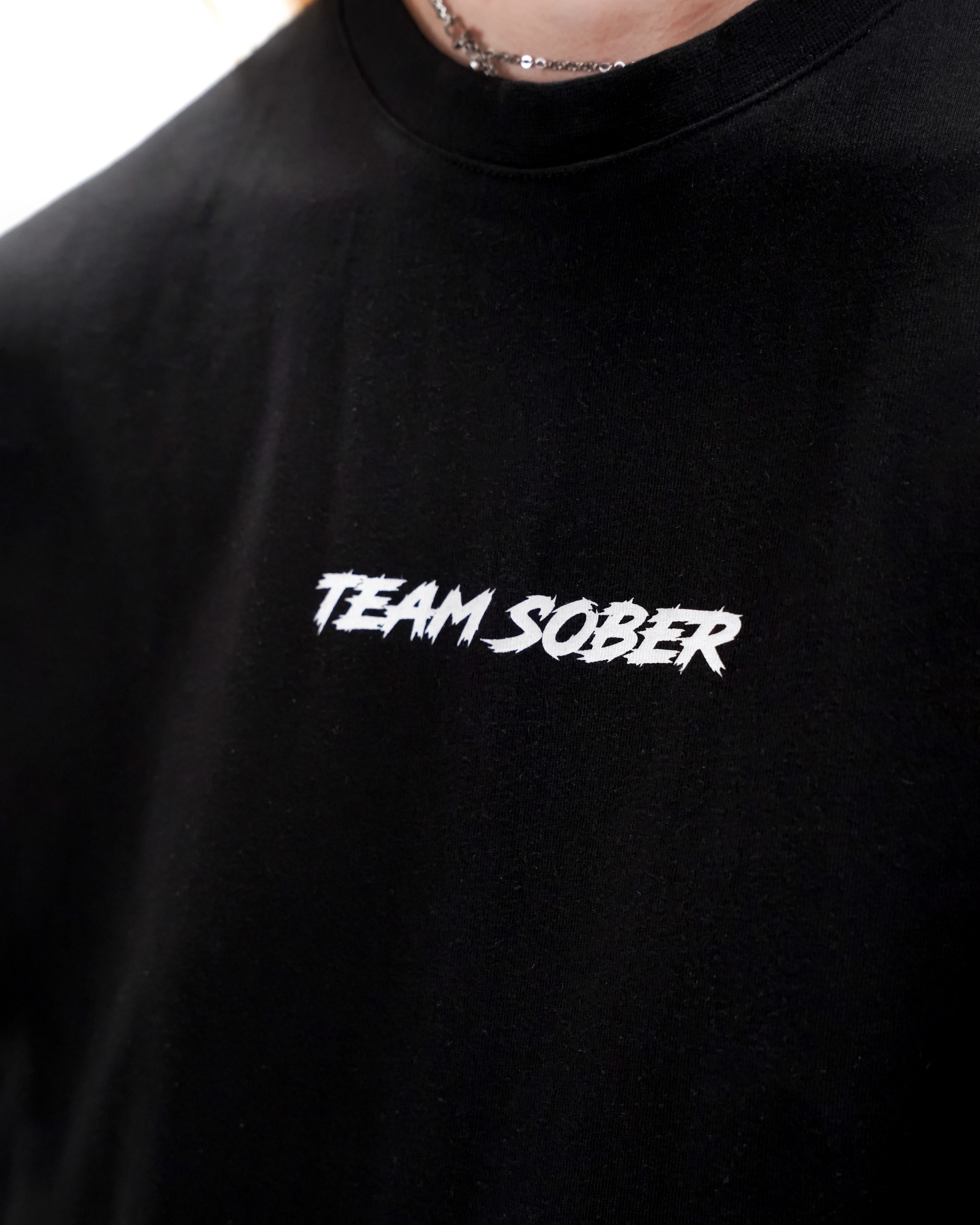 Team Sober Oversized T-Shirt - Black