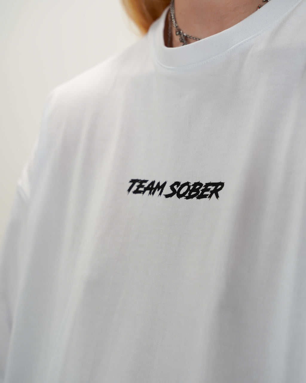 Team Sober Oversized T-Shirt - White