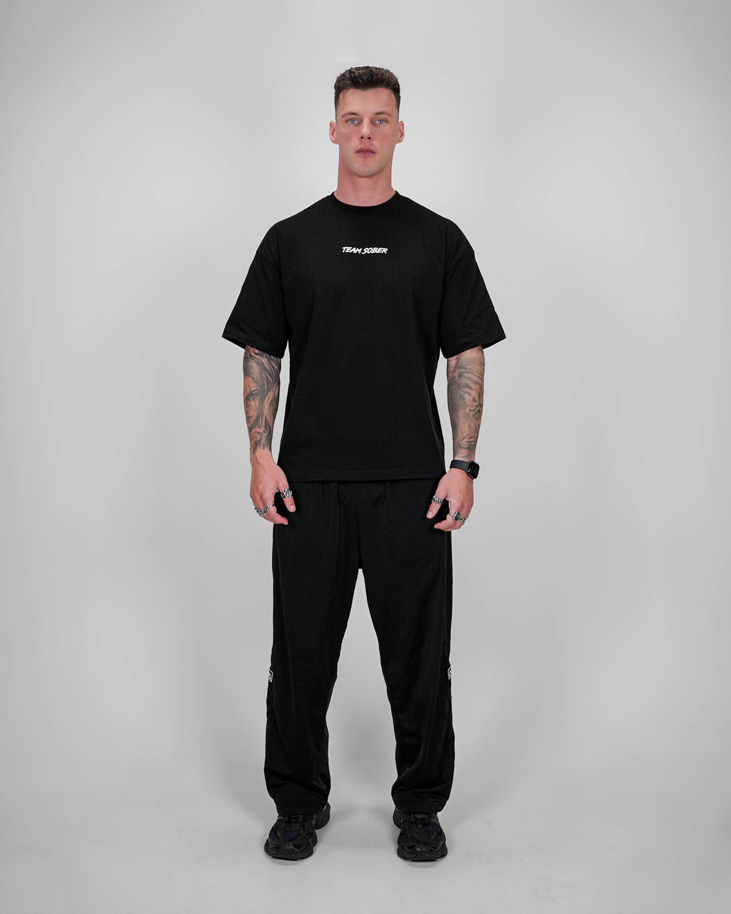 Team Sober Oversized T-Shirt - Black