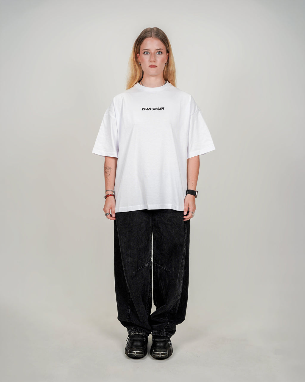 Team Sober Oversized T-Shirt - White